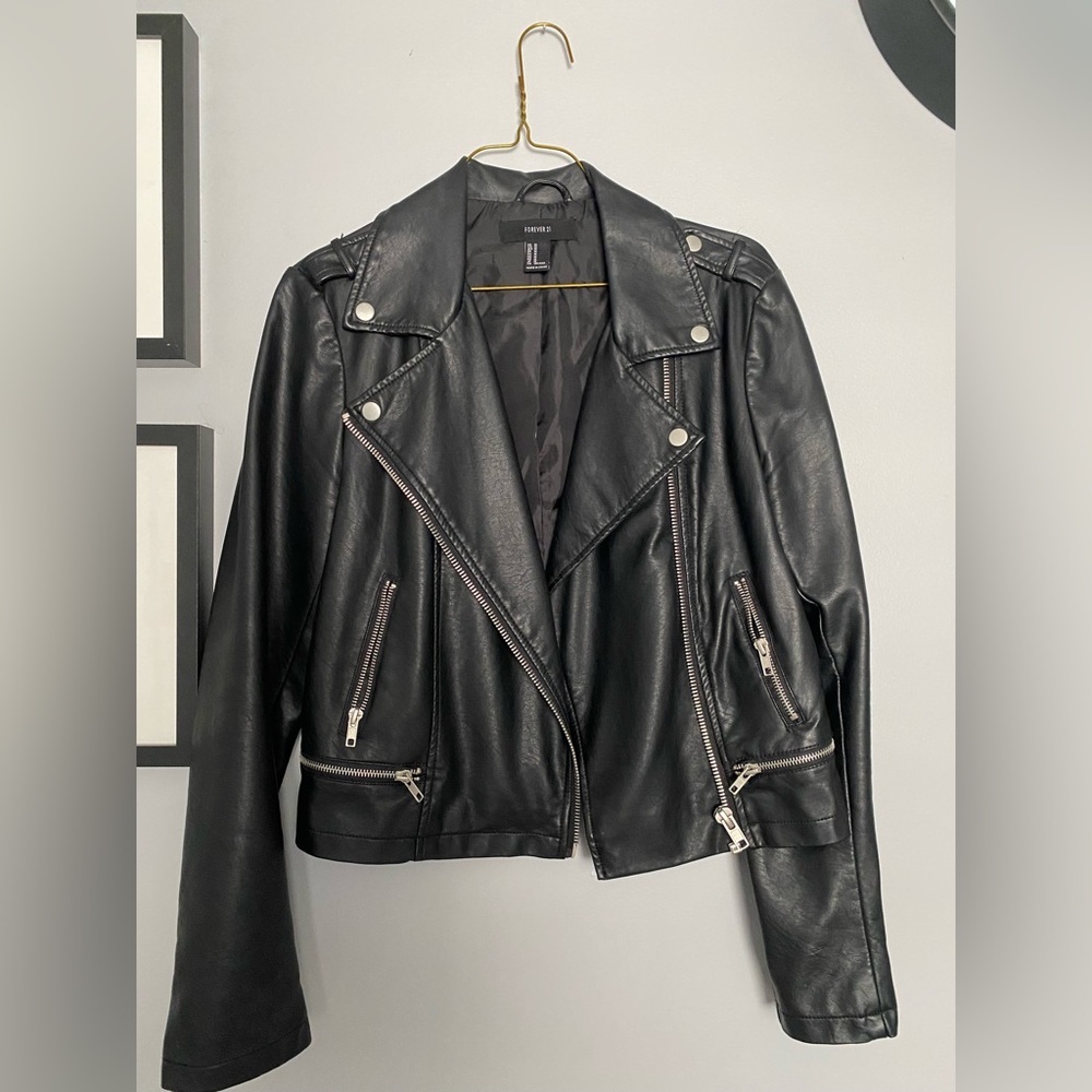 Faux leather jacket